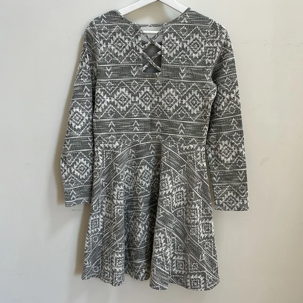 The Children’s Place gray long sleeve Skater Dress size XXL 16